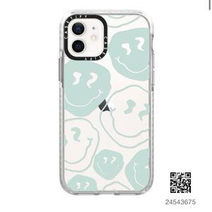 Casetify Aqua Smiley transparent impact case iPhone 12